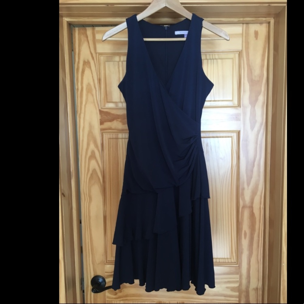 Marc Carmen Valvo Navy Blue Dress - Picture 3 of 8